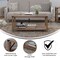 Merrick Lane Green River Modern Farmhouse Engineered Wood Coffee Table and Powder Coated Steel Accents